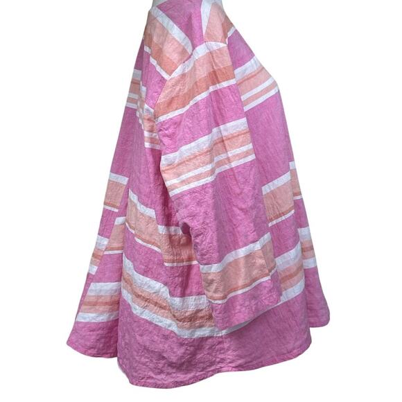 Habitat pink/white tunic, XL, coastal, relaxed, lagom, soft minimalism - Picture 2 of 6